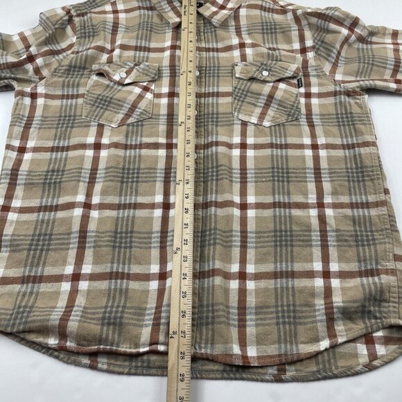 Hurley Flannel Shirt Mens XL Outdoor Utility Pocket Button Up Plaid Long Sleeve - Picture 5 of 10